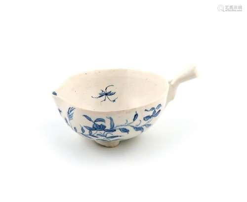 An English porcelain blue and white cup or wine ta…