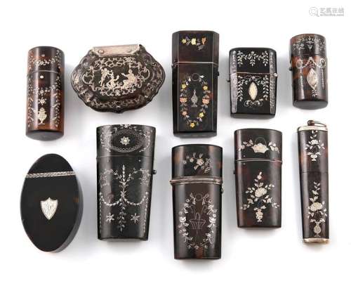 Λ A collection of ten 18th and 19th century silver…