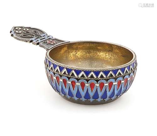 A late 19th century Russian silver gilt and enamel…