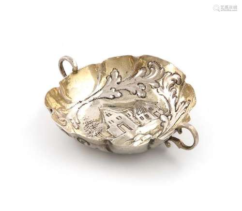 A late 17th century German parcel gilt silver two …