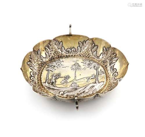 A 17th century German parcel gilt silver two handl…