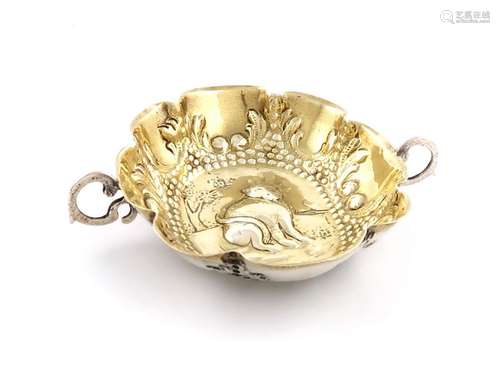 A 17th century German parcel gilt silver two handl…