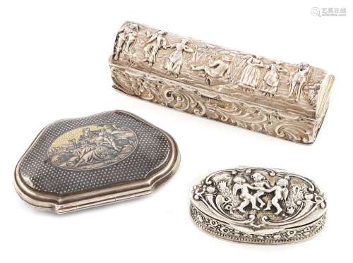 ΛA late 19th century French silver and niello work…