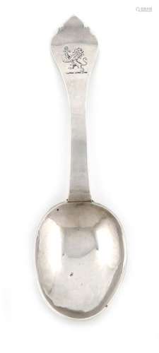 An early 18th century Dutch silver spoon, marked w…