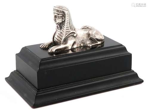 A silver model of a Sphinx, maker's mark of DRT, B…