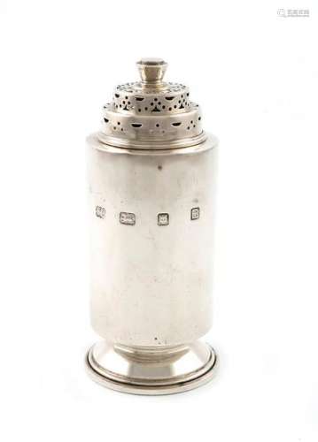 An Art Deco silver sugar caster, by Hicklenton and…