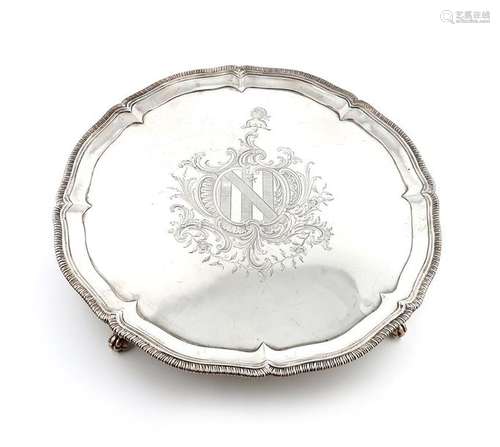 A large George III Irish silver salver, by John La…