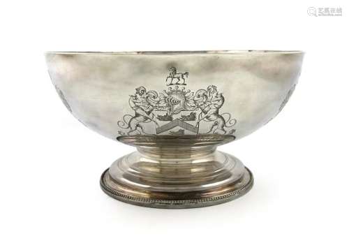 A George III Scottish silver punch bowl, by Milne …
