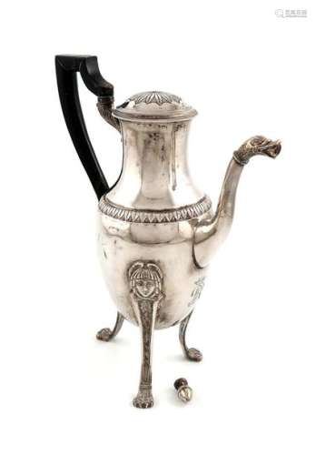 An early 19th century Italian silver coffee pot, N…