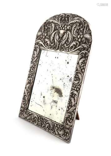 A Spanish silver mirror, marks worn, possibly Cord…
