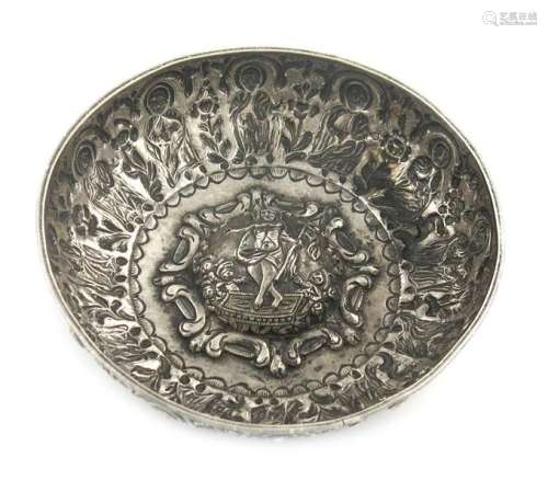 An Ottoman provincial silver dish, unmarked, proba…
