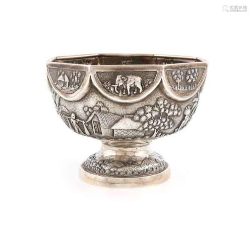 An Indian silver bowl, Grish, Chunder Dutt, of Bho…