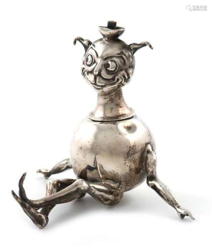 A novelty silver Imp table cigar lighter, by Henry…