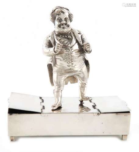 A late Victorian silver novelty figural cruet set,…