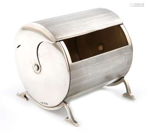 A silver cigarette box, by S. Mordan and Co, Londo…