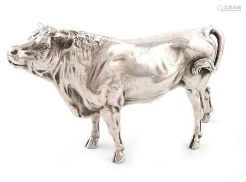 A Victorian silver model of a bull, by William Leu…