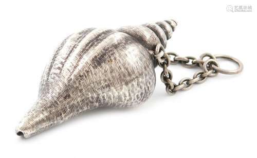 A Victorian silver novelty shell scent bottle / vi…