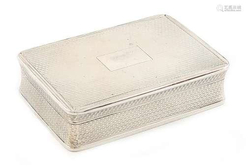 A George IV silver snuff box, possibly by Benjamin…