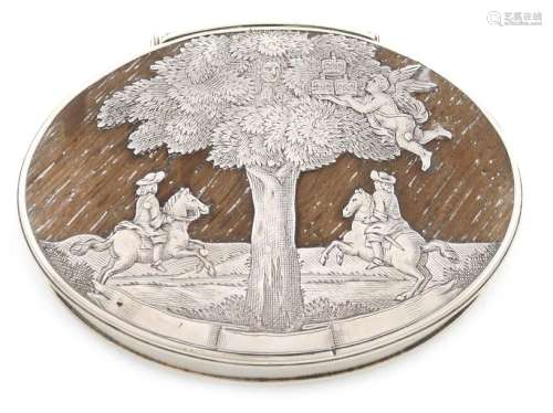An early 18th century silver 'Boscobel Oak' snuff …
