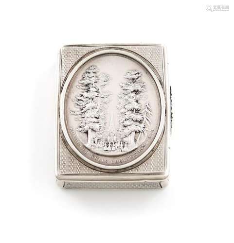 A Victorian silver snuff box, The Royal Old Wells …
