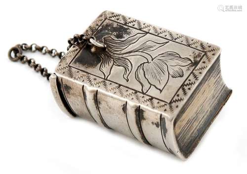 A Dutch silver box modelled as a miniature book, p…