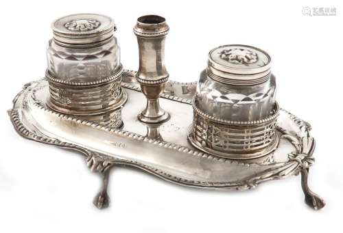 A George III silver inkstand, by William Plummer, …