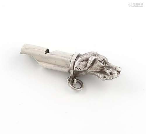 A late Victorian novelty silver whistle, by H W As…