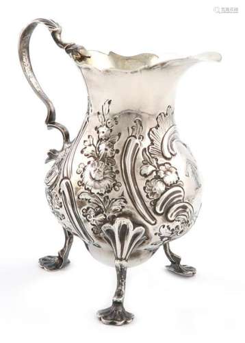 A George II silver cream jug, by Samuel Meriton, L…