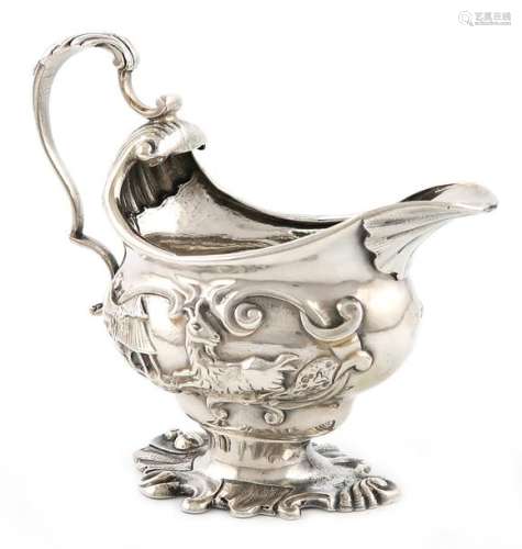 A George II silver cream boat, by Henry Hayens, Lo…