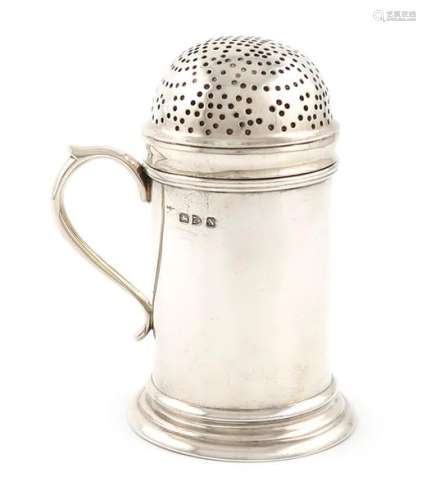 A large late Victorian silver kitchen pepper pot, …