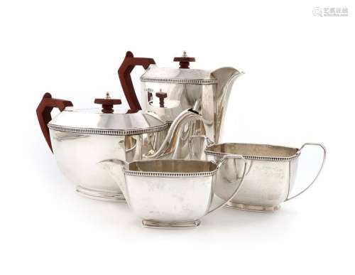 A four piece silver tea set, by Stower & Wragg Ltd…