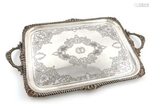 An Edwardian silver two handled tray, by H. Atkins…