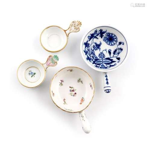 Four German porcelain wine tasters, 19th century, …