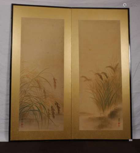 Paravent deux feuilles \nJapon, période Meiji (1868…