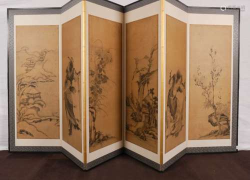 Paravent six feuilles \nJapon, période Meiji (1868 …