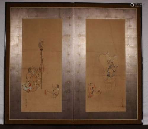 Paravent deux feuilles \nJapon, période taisho (191…