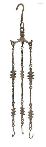 An early Islamic, Abbasid or Umayyad, bronze mosque lamp chain, 7th-9th century, Iran or Spain,