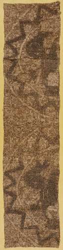An early cotton textile fragment, Central Asia or Afghanistan, 12th-13th century, rectangular in