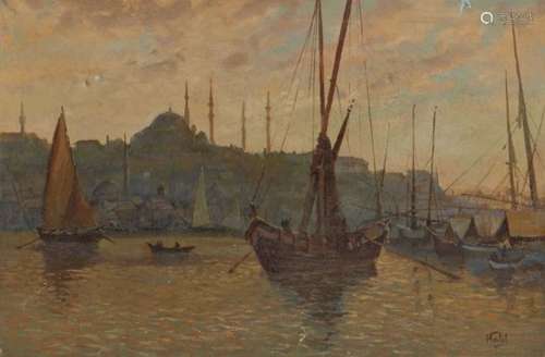 After Tristam James Ellis (1844-1922), Golden Horn, 1880-90, oil on canvas, bears signature, 45 x