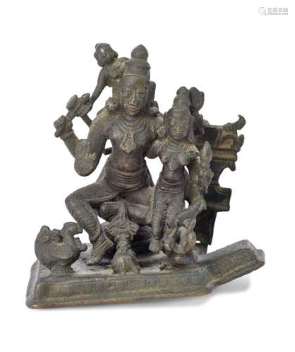 A bronze figure of Siva as Maheshwara in Ardhaparyankasana, 16th century, Vijayanagar, South