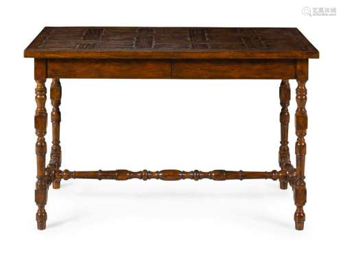 A William and Mary Style Oak Console Table