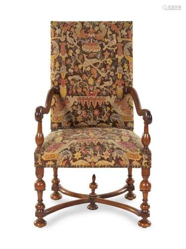 A Louis XIII Walnut Armchair