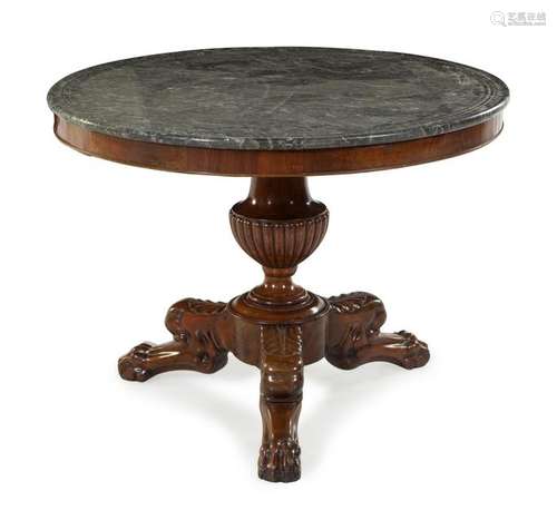 A Charles X Mahogany Center Table