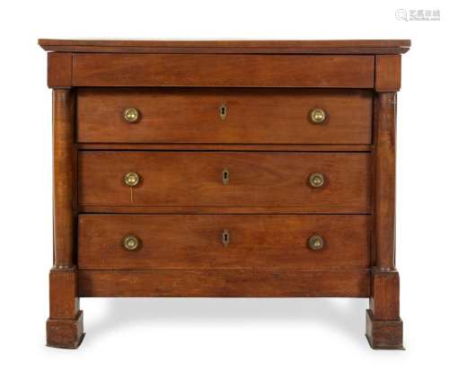 A Neoclassical Walnut Commode