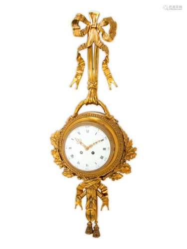 A French Gilt Bronze Cartel Clock