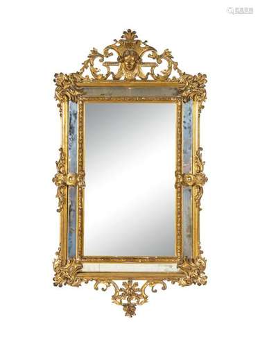 An Italian Carved Giltwood Mirror