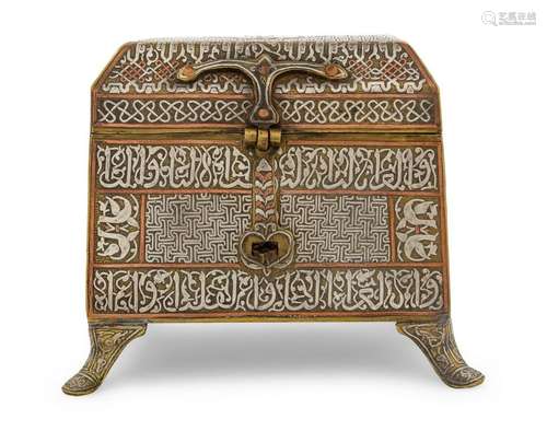 A Mamluk Revival Mixed Metals Box