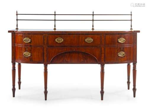 A George III Brass Mounted Mahogany Sideboard