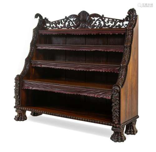 An Irish Regency Rosewood Bookcase