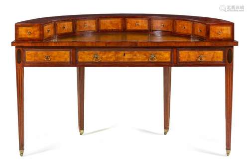 An Edwardian Mahogany Carlton House Desk